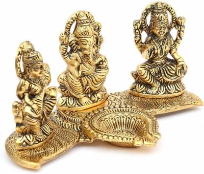 Gold Laxmi Ganesh Saraswati