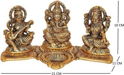Gold Laxmi Ganesh Saraswati